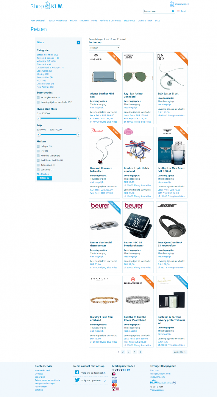 klm shop products