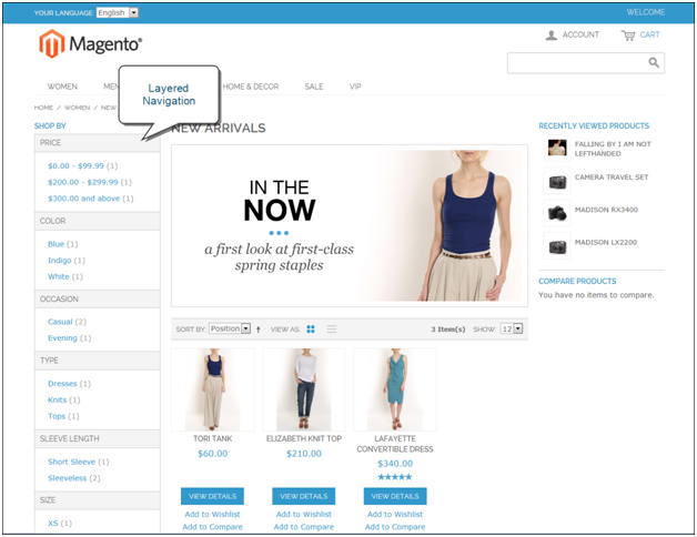 magento layered navigation