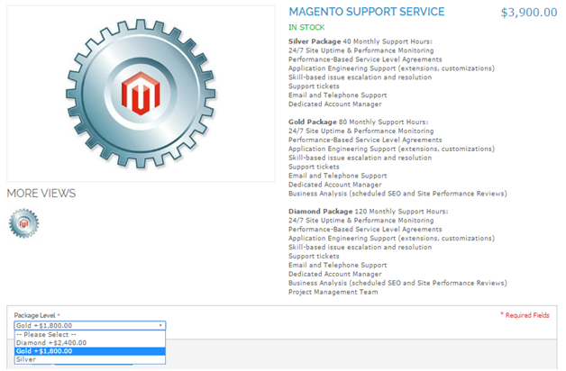 magento virtual product frontend