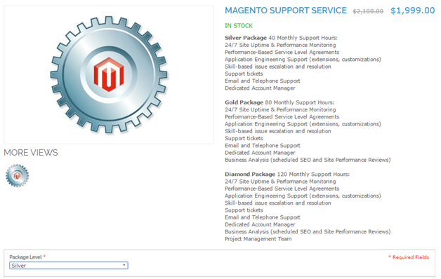magento virtual product price frontend