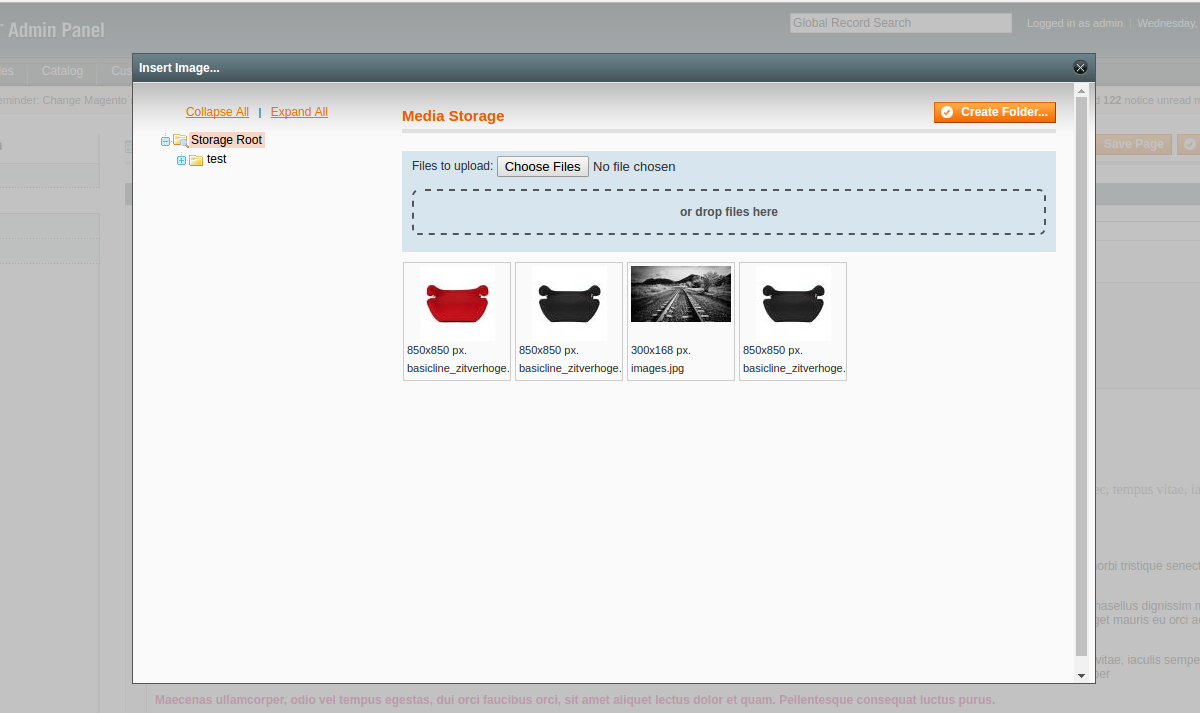 HTML5 uploader media storage