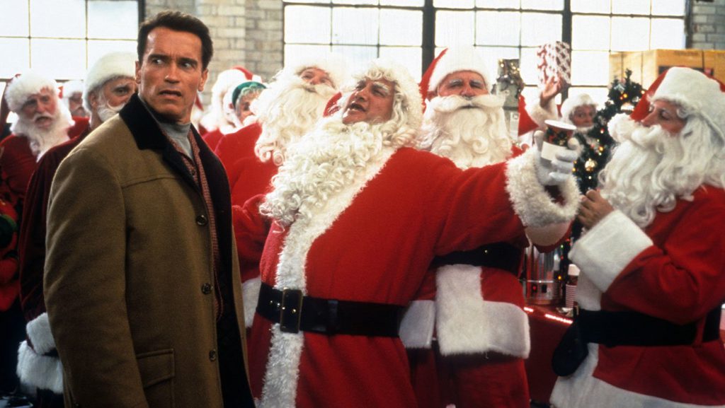 Jingle All the Way (1996) Directed by Brian Levant Shown: Arnold Schwarzenegger, James Belushi