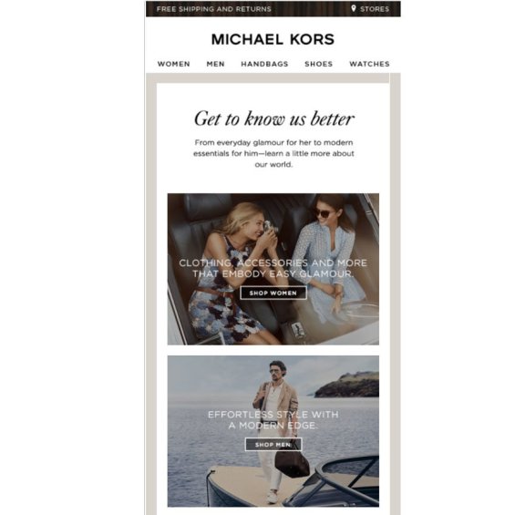 welcome email3 - Educational Content Michael Kors