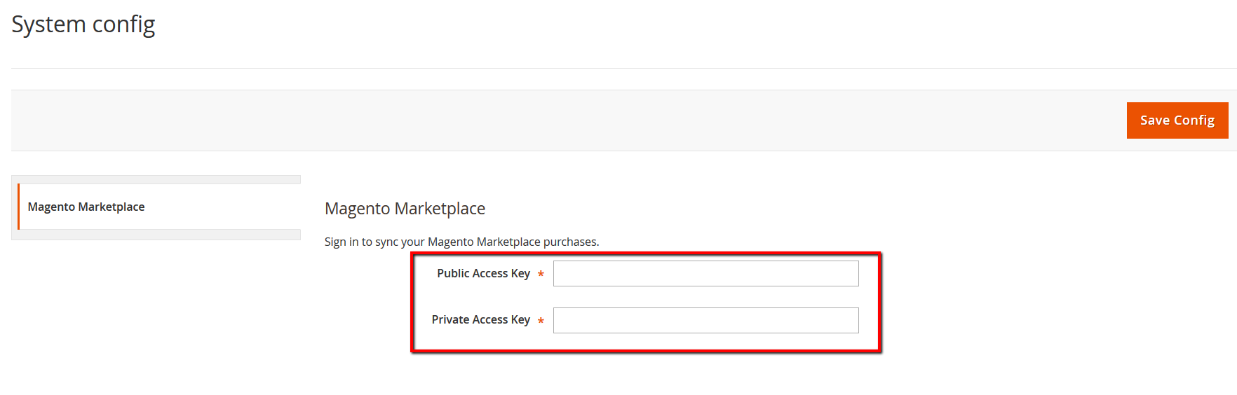 magento 2 authentication keys