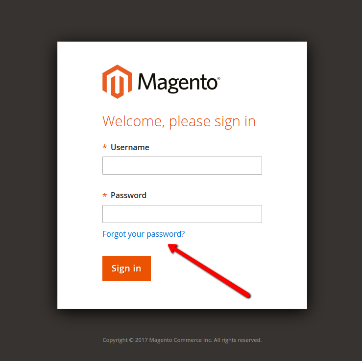 rassword recovery magento 2